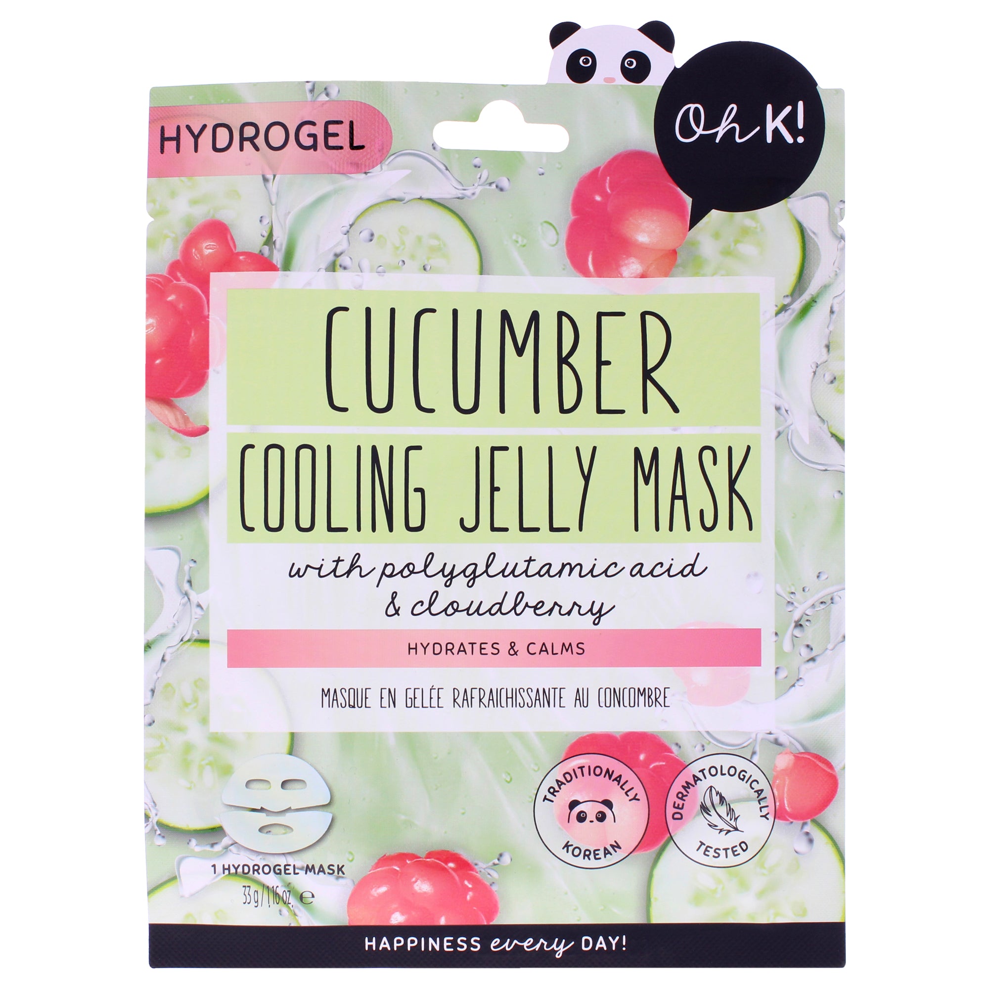 Hydrogel Sheet Mask - Cucumber Cooling Jelly by Oh K! for Unisex - 1 Pc Mask