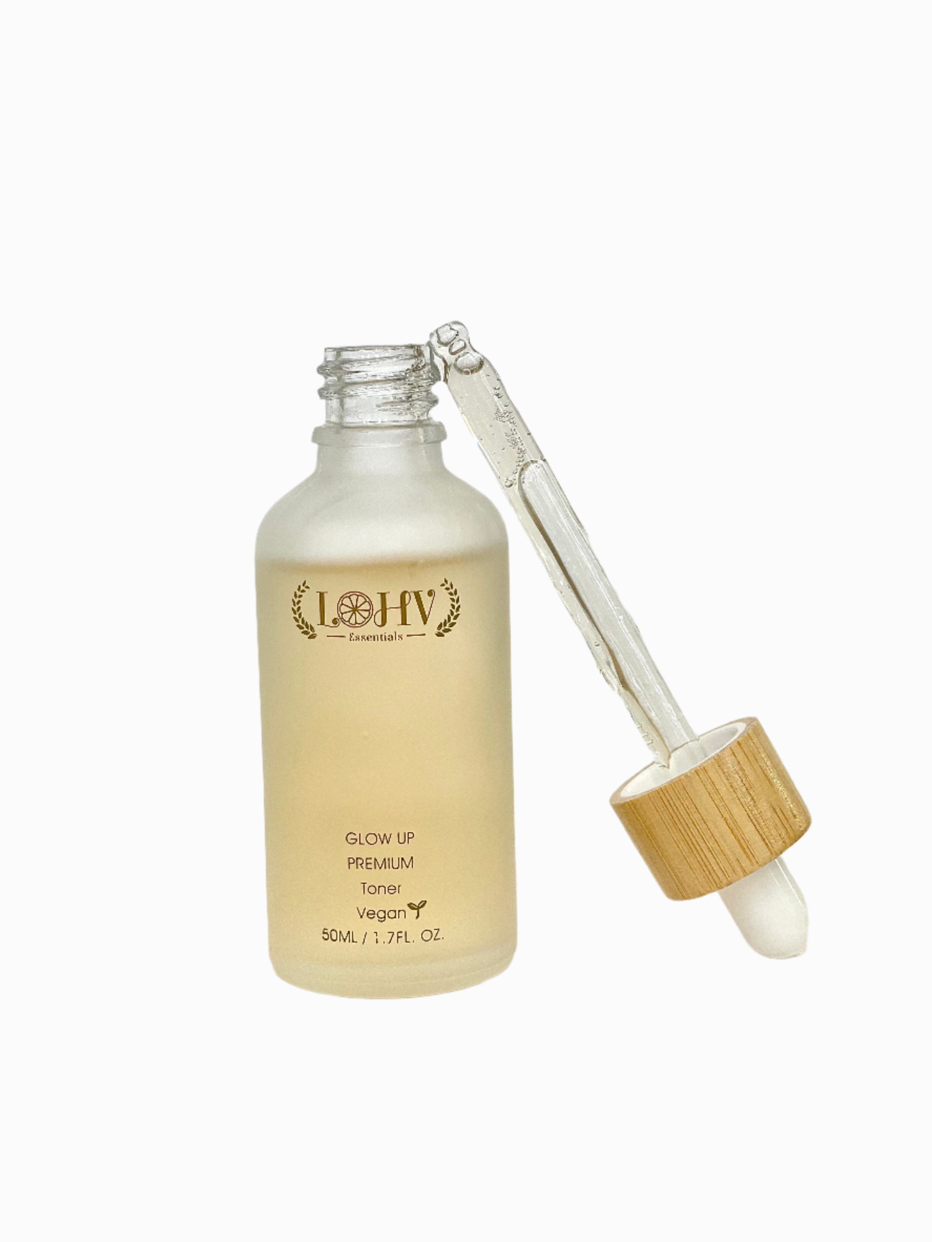 PREMIUM 100% VEGAN GLOW UP Toner Serum With Hyaluronic Acid + Niacinamide + Camellia Leaf + Vitamin E + Rose Water