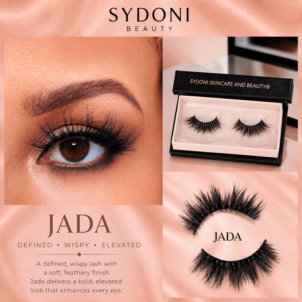 SYDONI "JADA" LUXURY MINK LASHES - Defined, Wispy Elevated