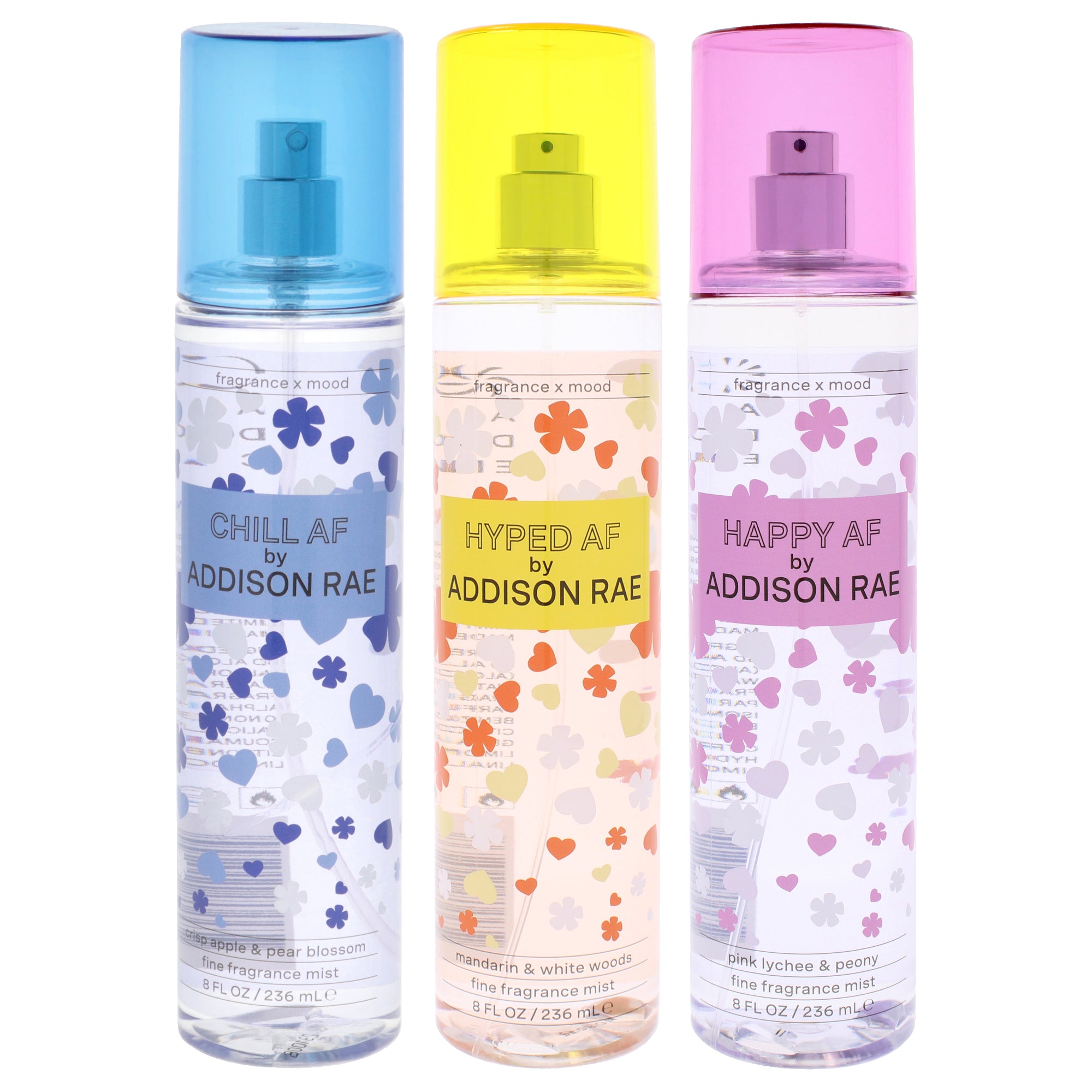 Addison Rae Kit by Addison Rae for Women - 3 Pc Kit 8oz Fragrance Mist - Chill AF, 8oz Fragrance Mist - Happy AF, 8oz Fragrance 