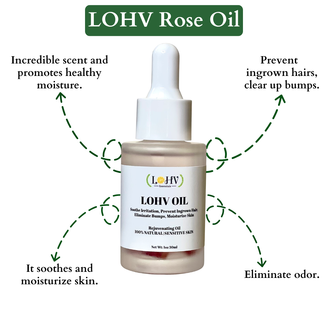 Effective Results Bundle: Premium LOHV YONI GEL feminine wash & LOHV ROSE OIL Bundle Full-Size