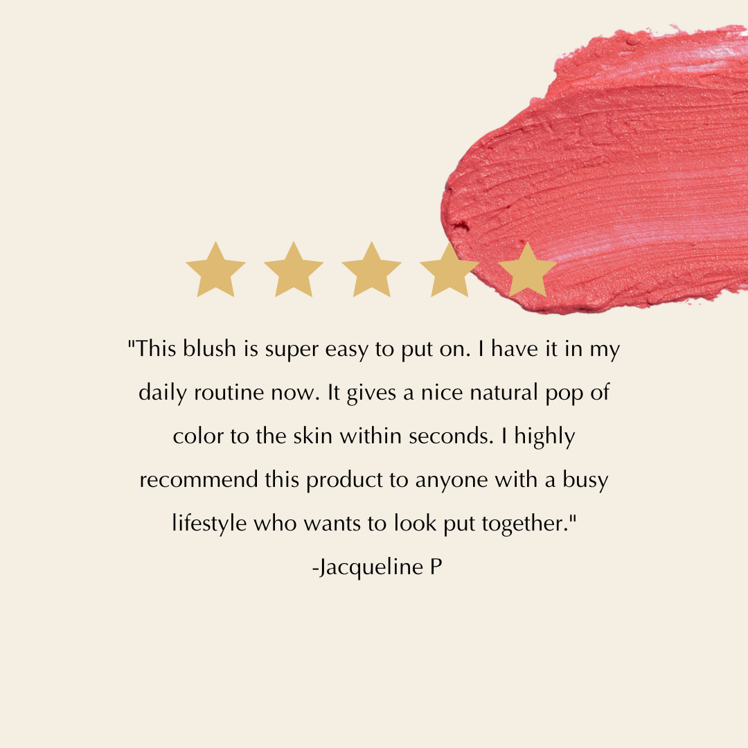 Gluten-Free Vegan Blush Stick for Cheeks, Lips & Eyes – Nut-Free Cream Blush