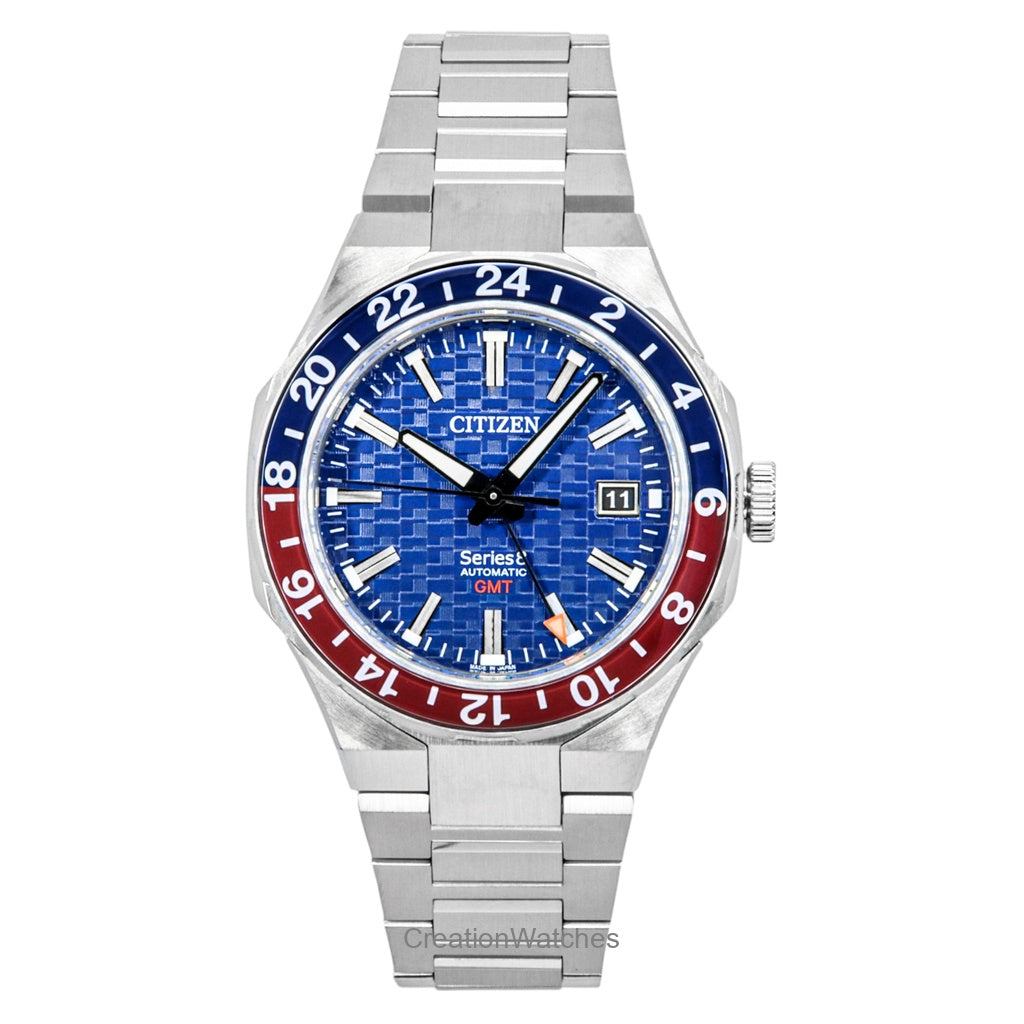 Citizen Series 8 880 Gmt Stainless Steel Blue Dial Automatic Nb603059L 100M MenS Watch