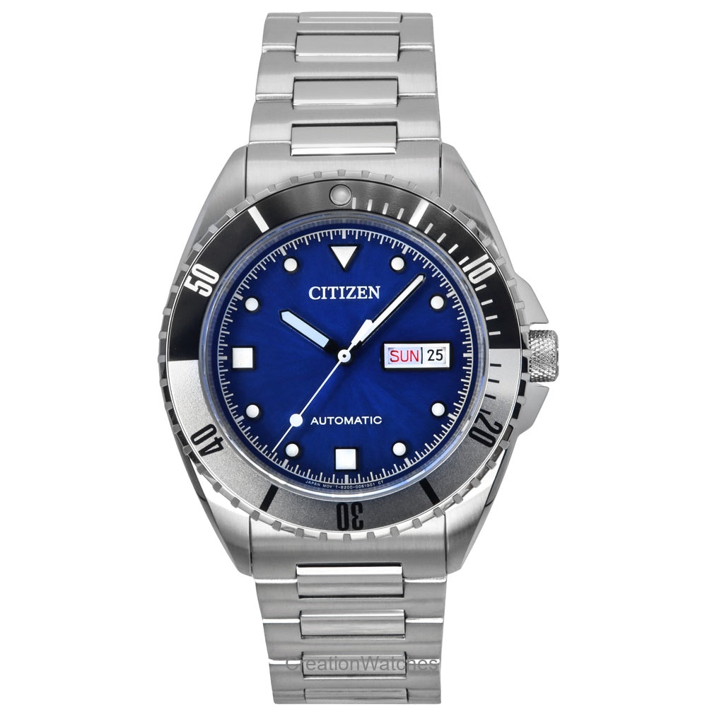 Citizen Sport Stainless Steel Blue Dial Automatic Nh753052M 100M MenS Watch