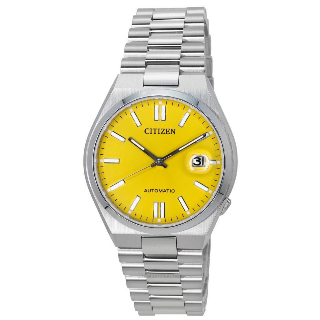 Citizen Tsuyosa Stainless Steel Yellow Dial Automatic Nj015081Z MenS Watch