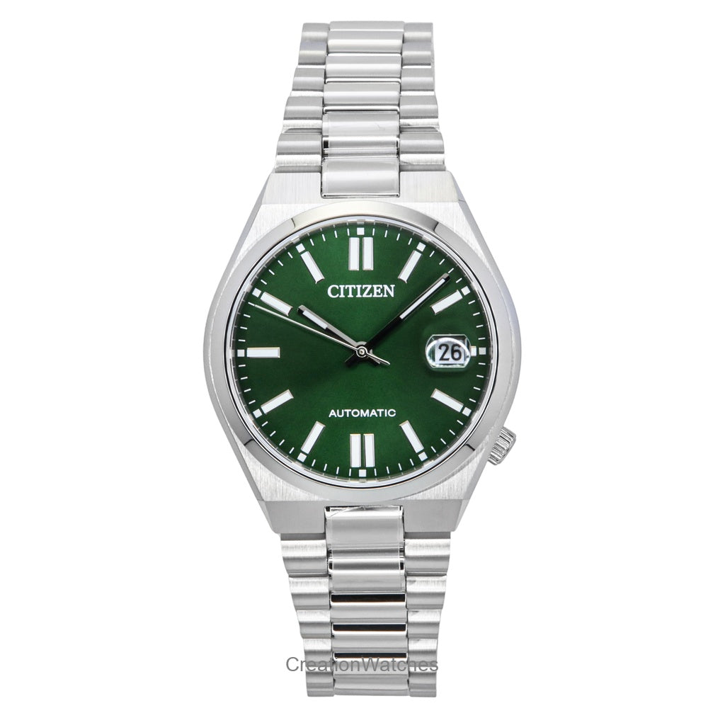 Citizen Tsuyosa Stainless Steel Green Dial Automatic Nj020050X Unisex Watch