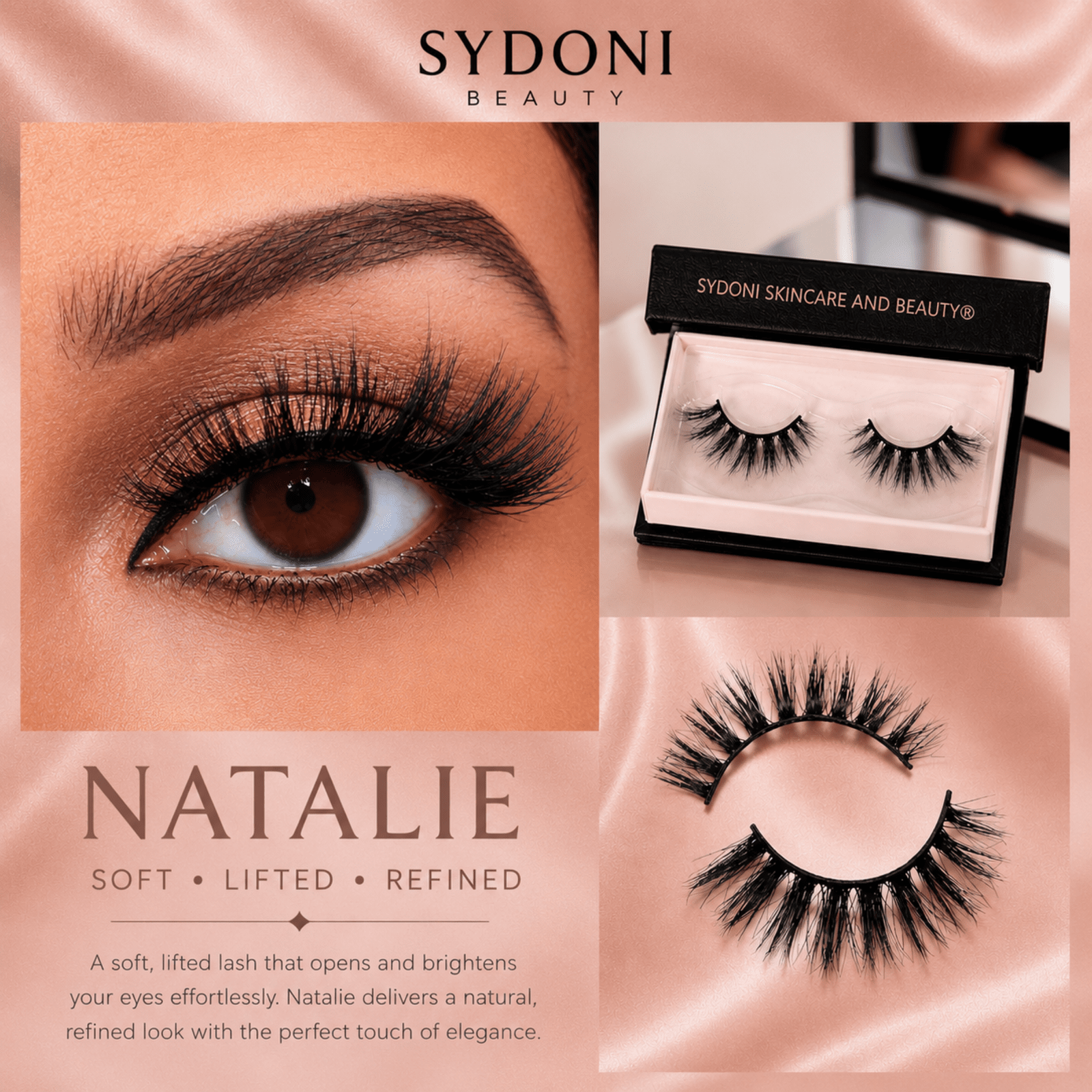 SYDONI "NATALIE" LUXURY MINK LASHES - Soft, Lifted, Defined