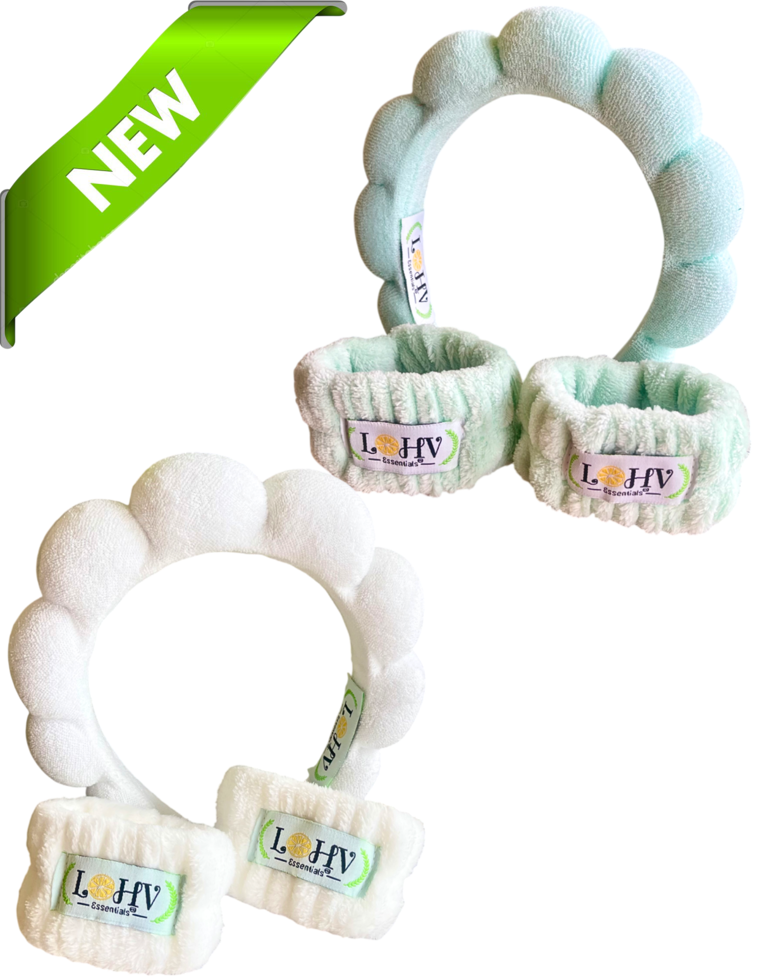 LOHV Band Spa Set – Spa Headband + Absorbent Cozy Wristbands