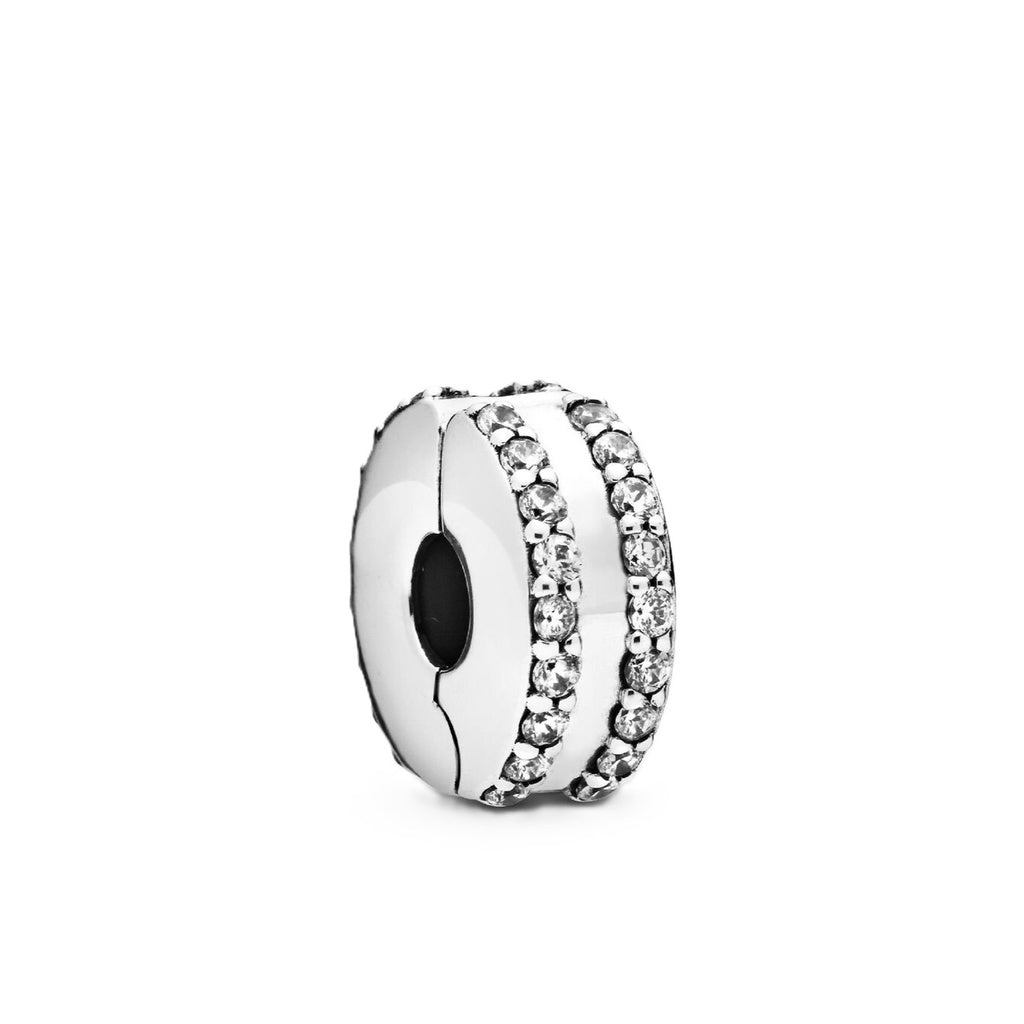 Pandora Sterling Silver Charm With Clear Cubic Zirconia P-798422C01 For Women