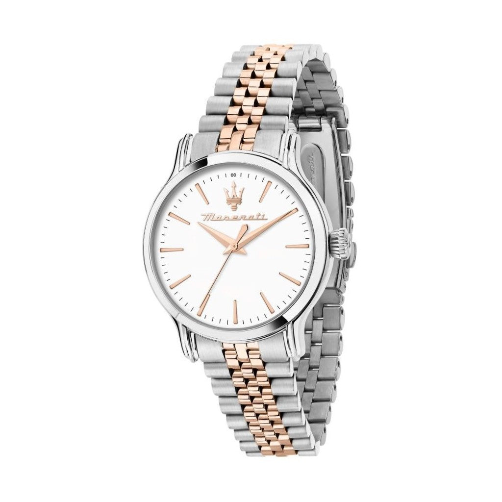 Maserati Epoca Two Tone Stainless Steel White Dial Quartz R8853118520 100M WomenS Watch