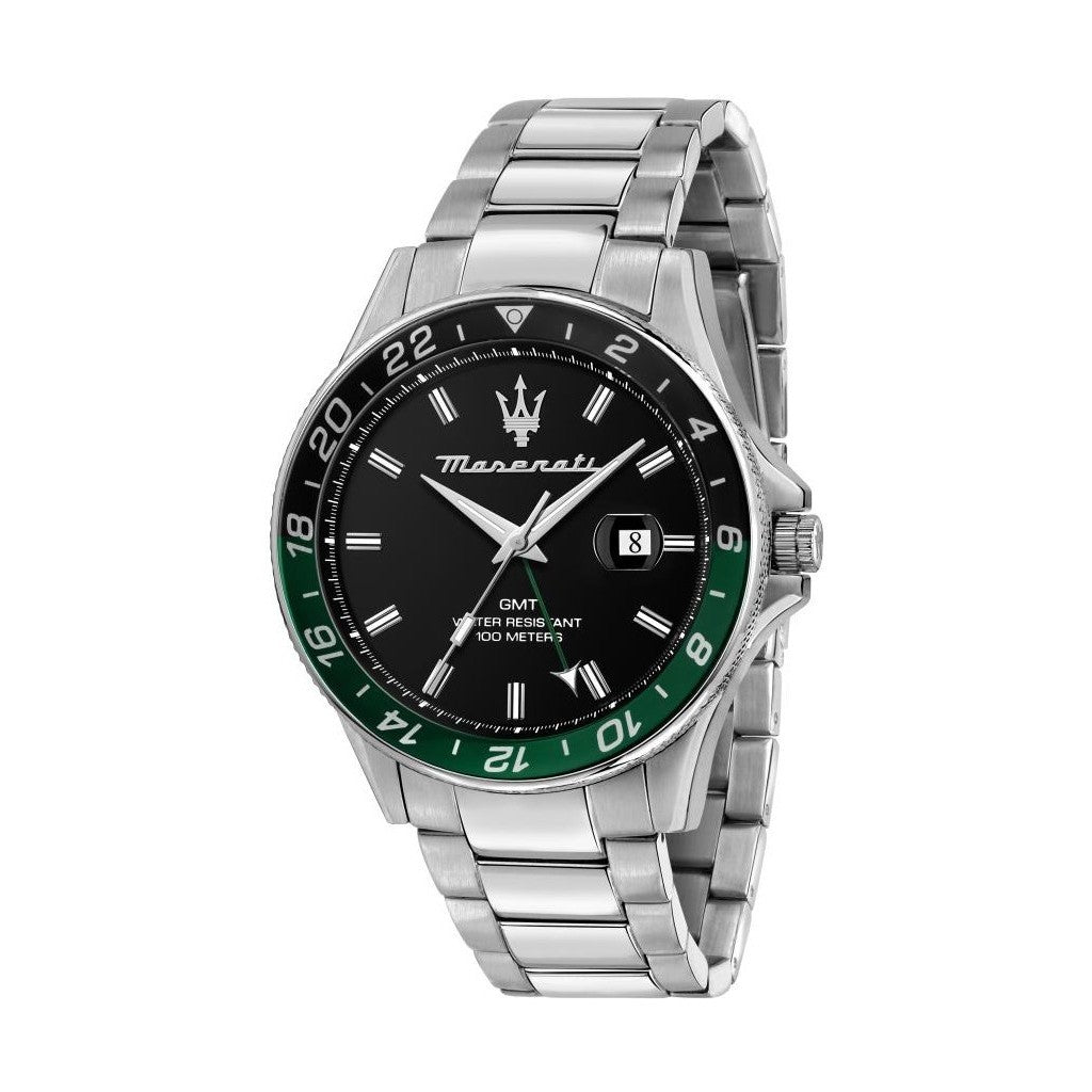 Maserati Sfida Stainless Steel Black Dial Quartz R8853140005 100M MenS Watch