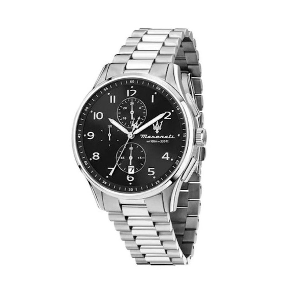 Maserati Sorpasso Chronograph Stainless Steel Black Dial Quartz R8873624007 100M MenS Watch