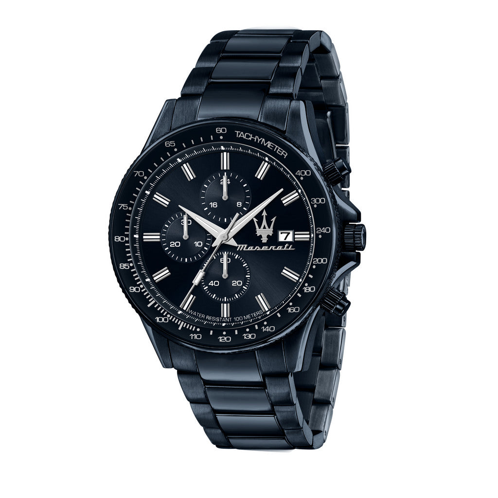 Maserati Sfida Sport Chronograph Stainless Steel Blue Dial Quartz R8873640023 100M MenS Watch