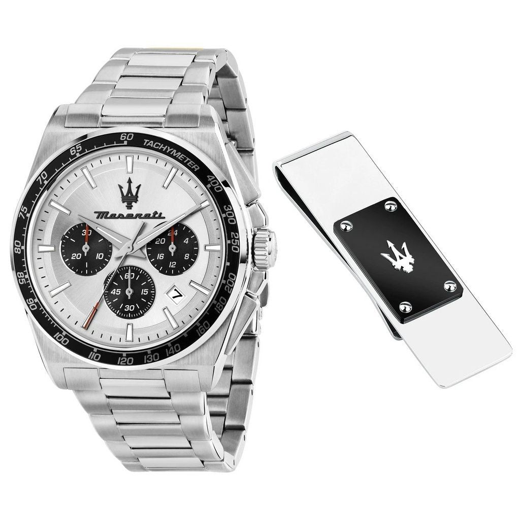 Maserati Velocita Chronograph Stainless Steel Silver Dial Quartz R8873652009 100M MenS Watch