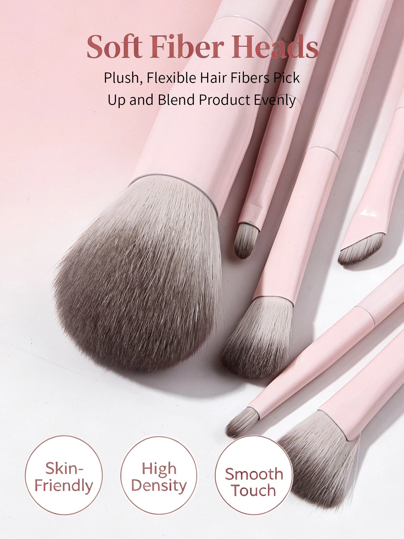 Makeup Brush Set - Soft Synthetic Hair Brushes for Beauty Tools - Foundation Brush, Blush Brush, Eye Shadow Brush, Powder Puff