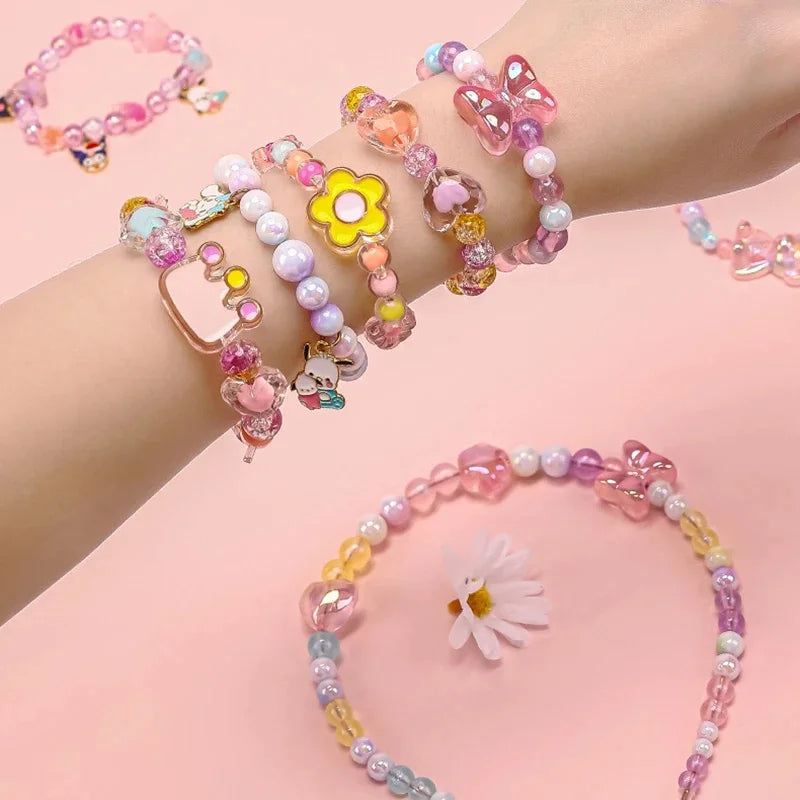 Box Heart Acrylic Beads Flower Round Spacer Loose Beads Kits for Bracelet Necklace Jewelry Making Accessories