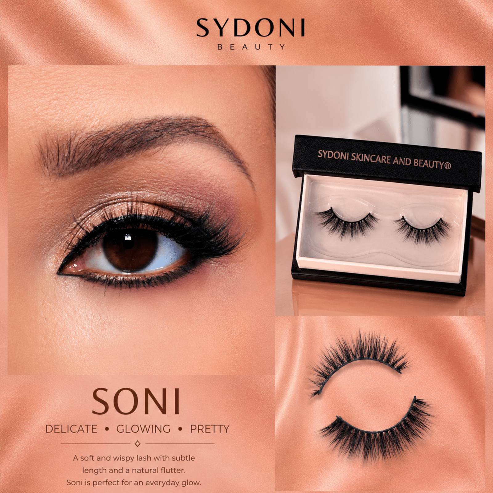 SYDONI "SONI" LUXURY MINK LASHES - Delicate, Glowing, Pretty