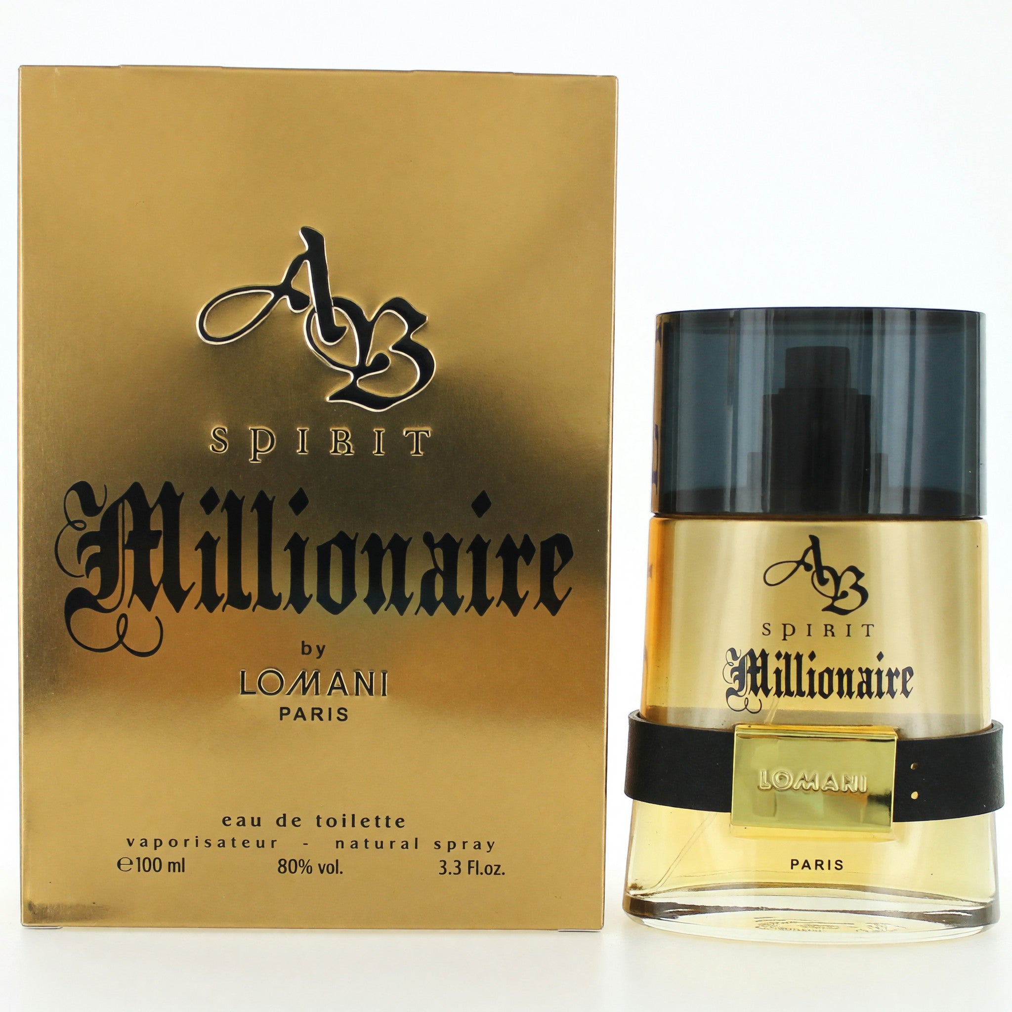 AB Spirit Millionaire by Lomani for Men - 3.3 oz EDT Spray