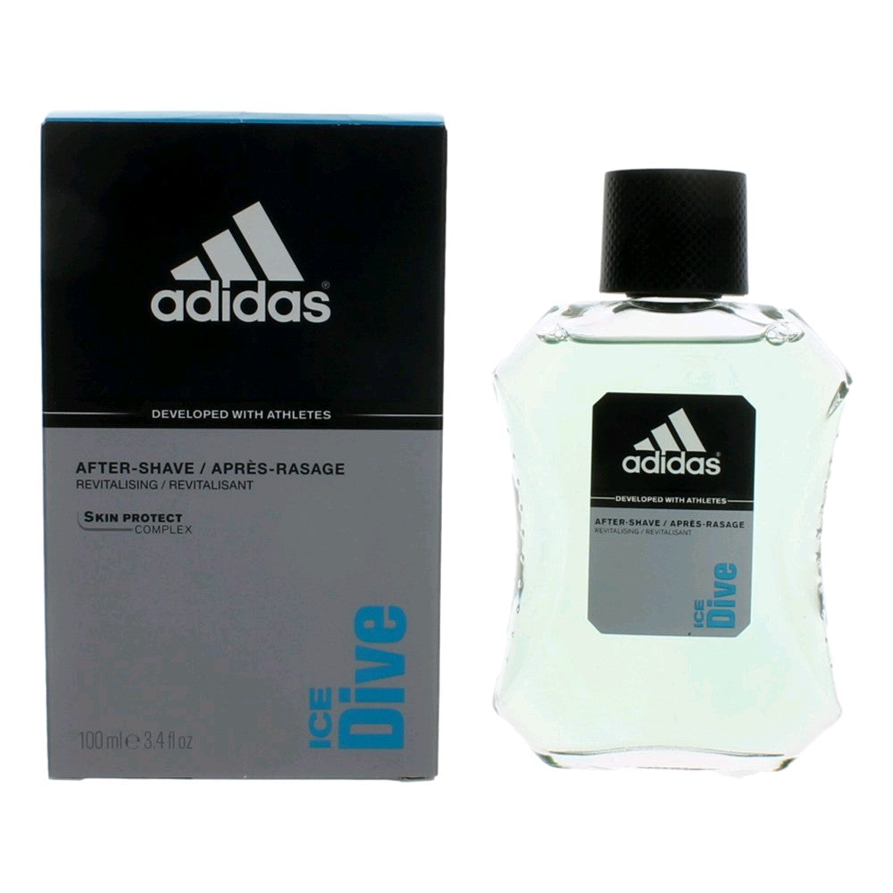 Adidas Ice Dive After Shave for Men, 3.4 Ounce, Multi-color, Model ADIDAS-63005