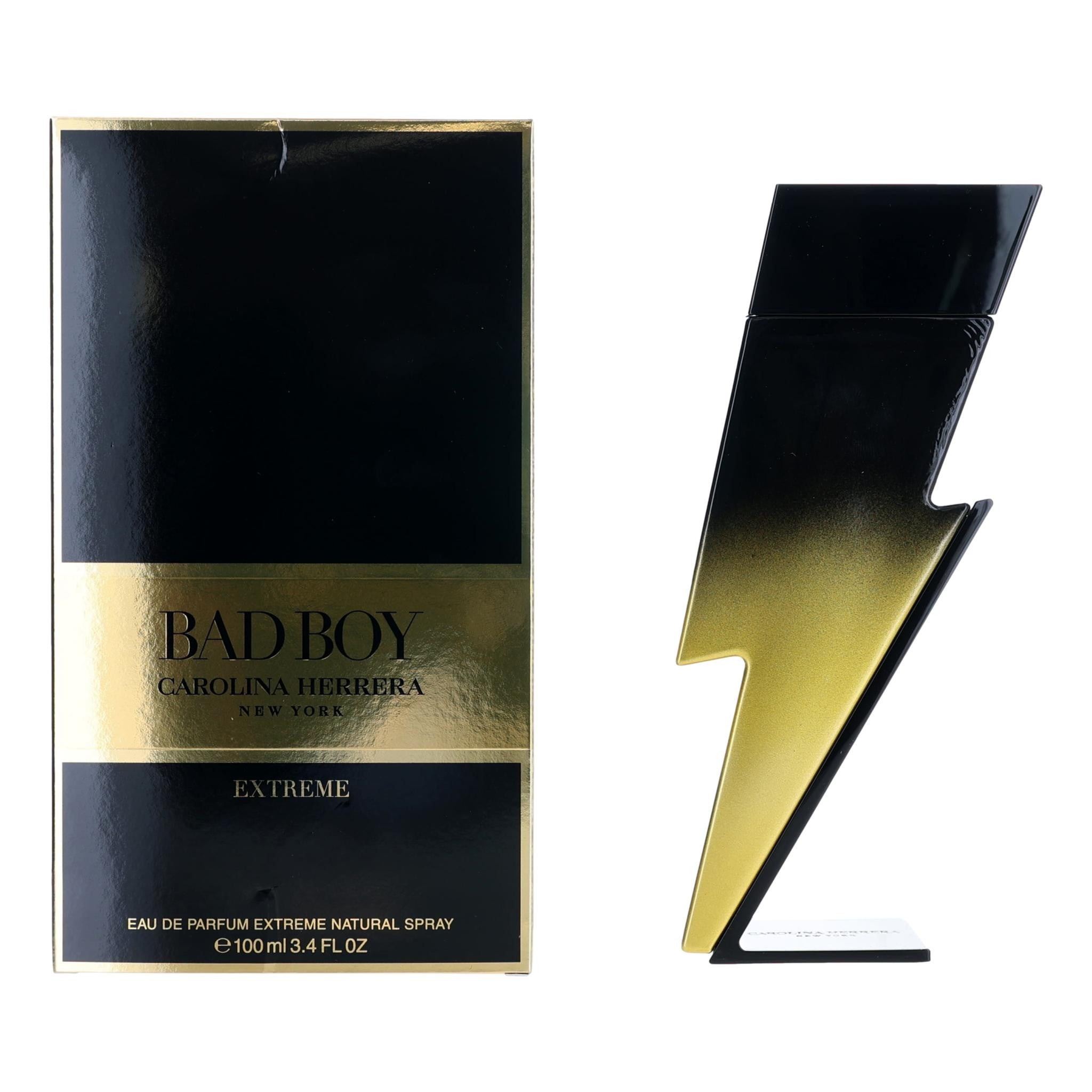 Bad Boy Extreme By Carolina Herrera, 3.4 Oz Eau De Pafum Extreme Spray For Men
