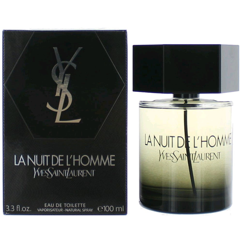 La Nuit De L'Homme By Yves Saint Laurent, 3.3 Oz Eau De Toilette Spray For Men