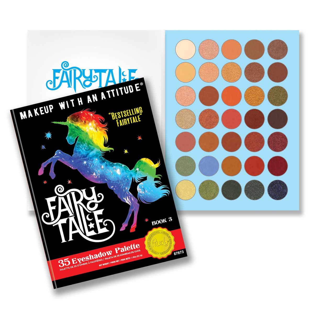 RUDE Fairy Tales 35 Eyeshadow Palette - Book 3(D0102H2B5Vg)