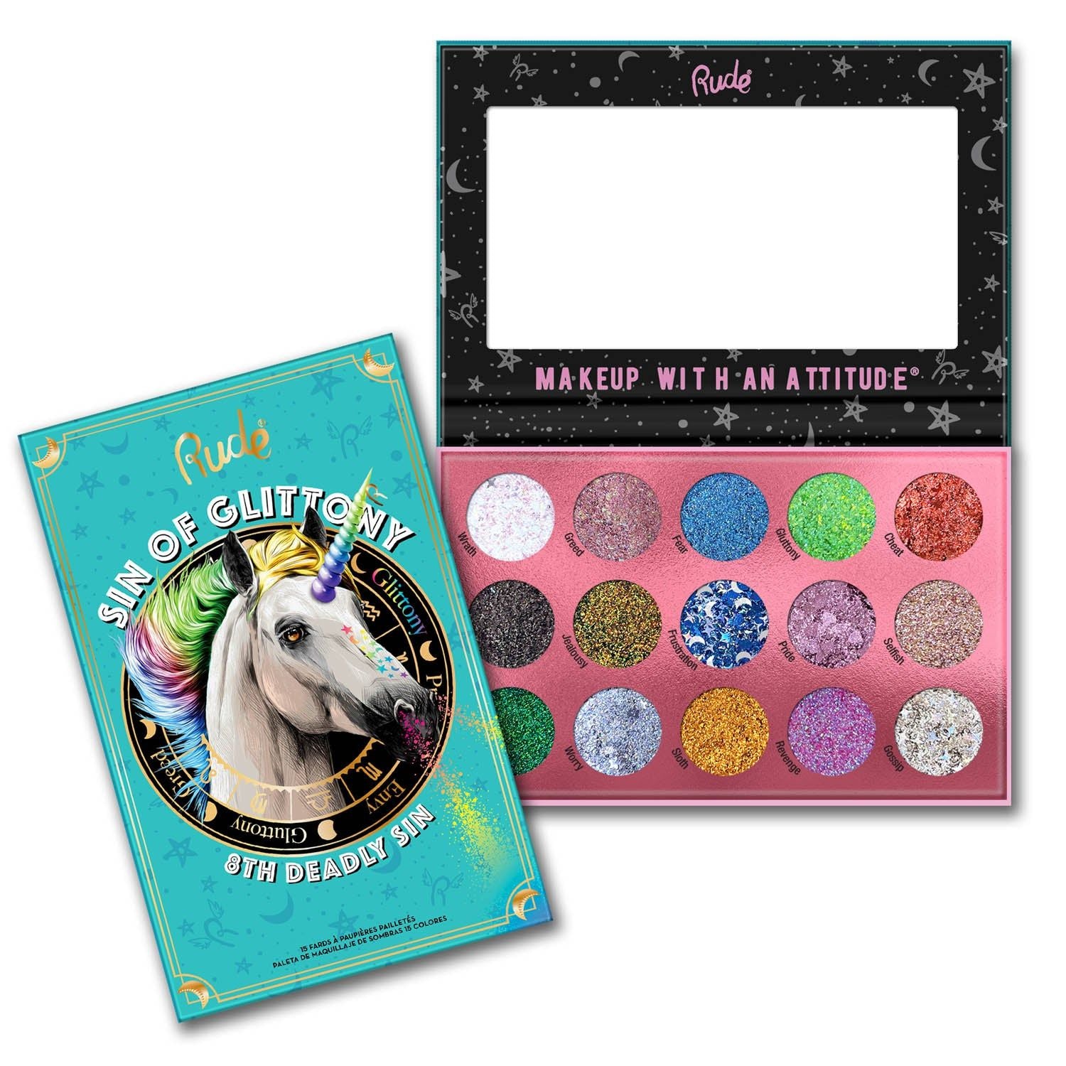 RUDE Sin of glittony glitter Palette(D0102H2BEgW)