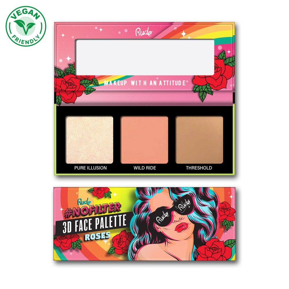Rude Nofilter 3D Face Palette(D0102H2Bp17)