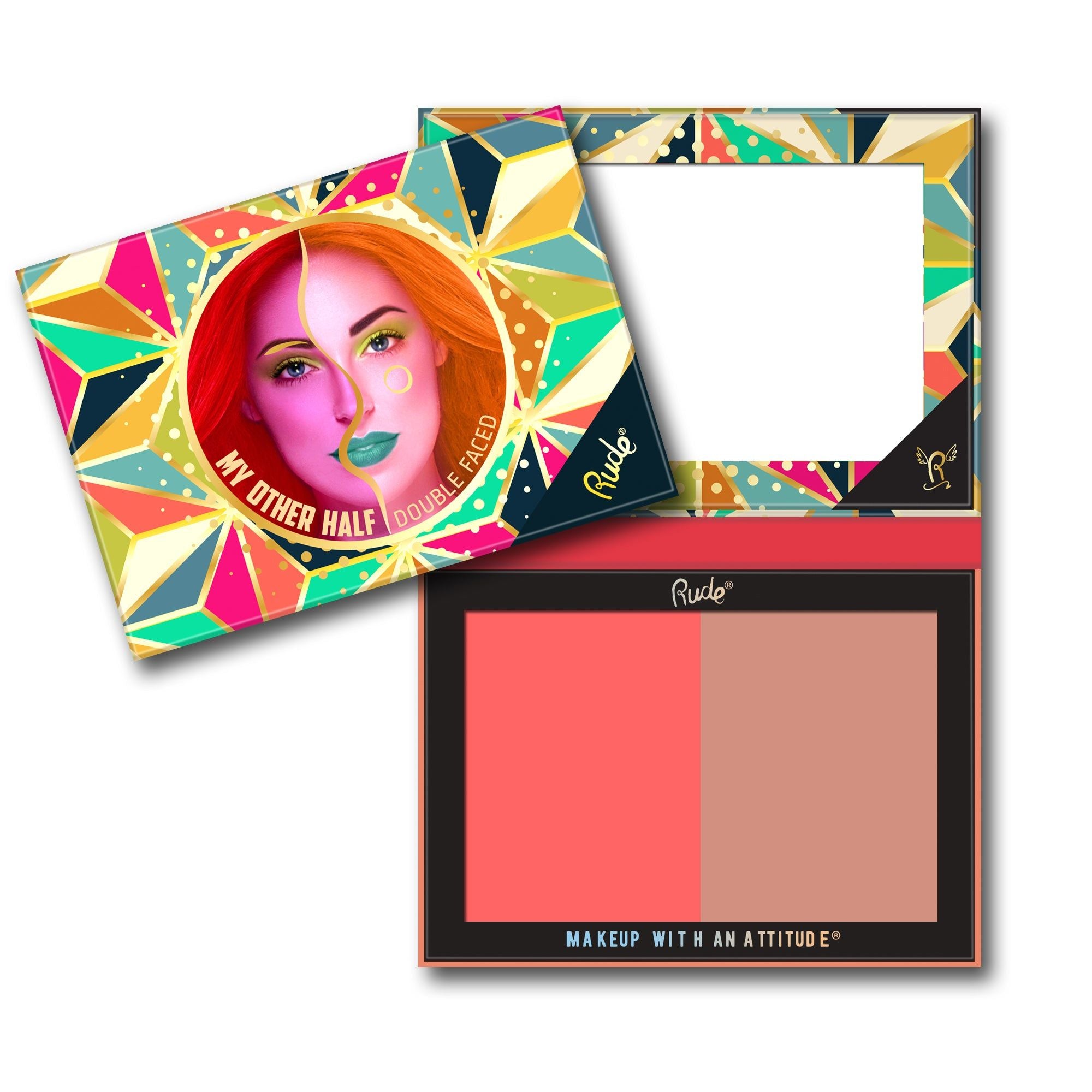 RUDE My Other Half Duo Shade Face Palette(D0102H2BRTA)