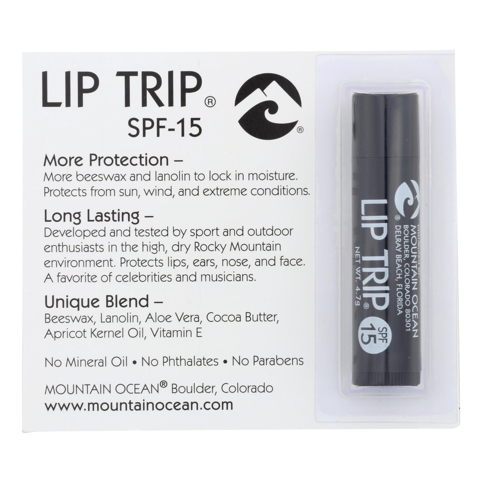 Mountain Ocean - Lip Trip Lip Balm - Spf15 - Case Of 12 - 0165 Oz(D0102H5K7Qx)