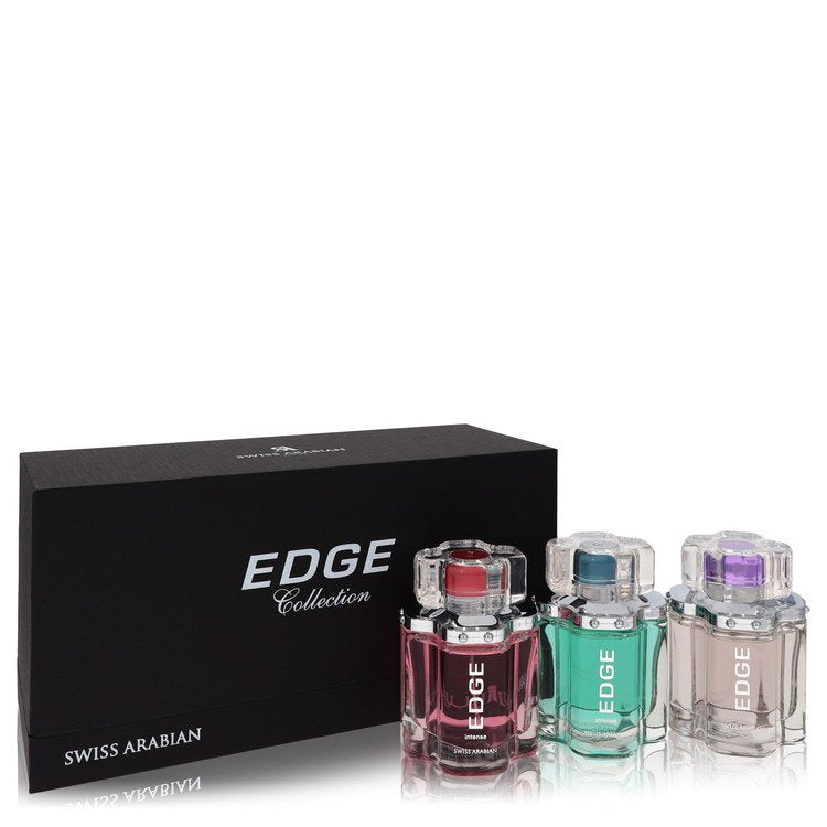 Edge Intense by Swiss Arabian gift Set - Edge 34 oz Eau De Parfum Spray for Women + Edge Intense 34 oz Eau De Parfum Spray for W