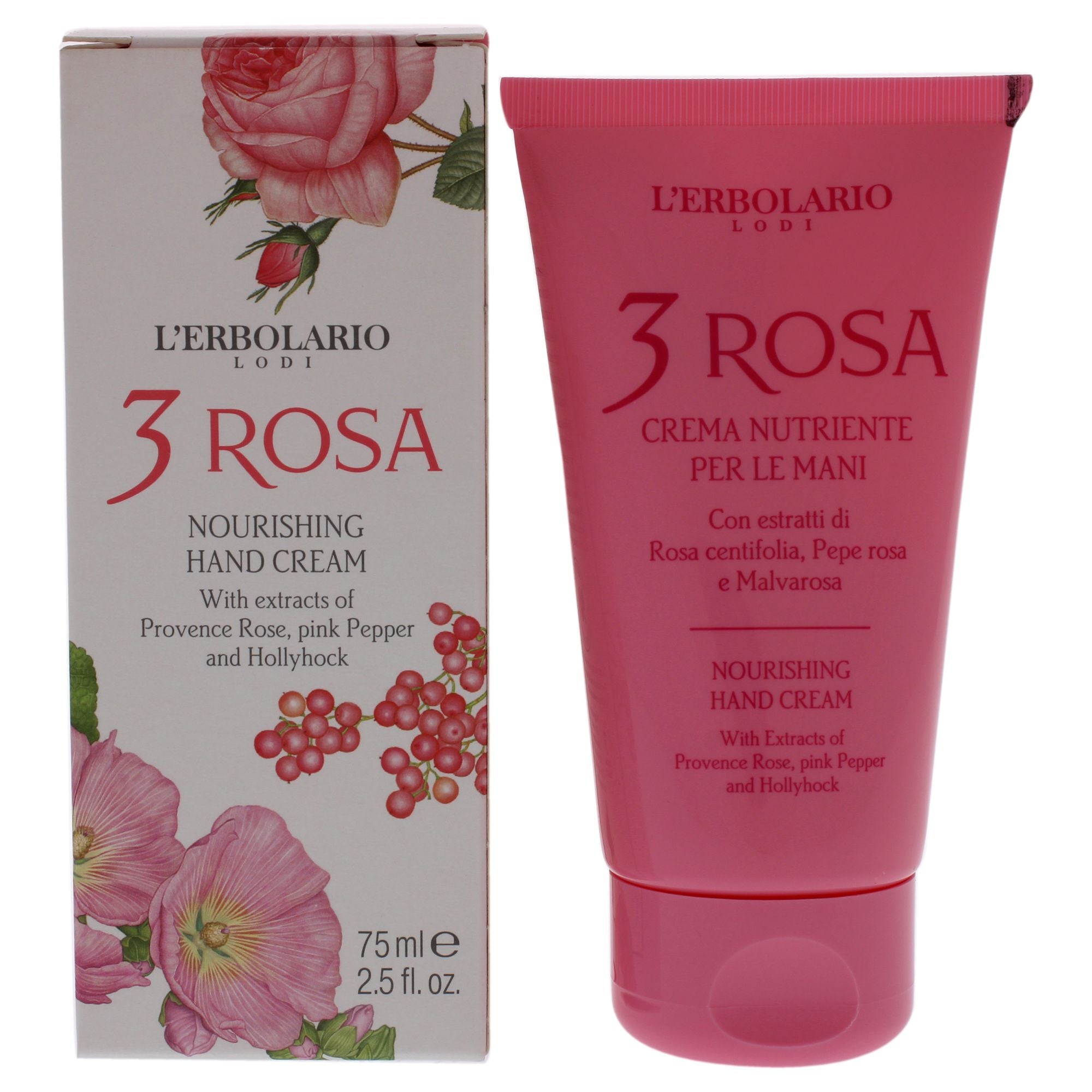 3 Rosa Nourishing Hand Cream By Lerbolario For Unisex - 25 Oz Cream(D0102Hgrfby)