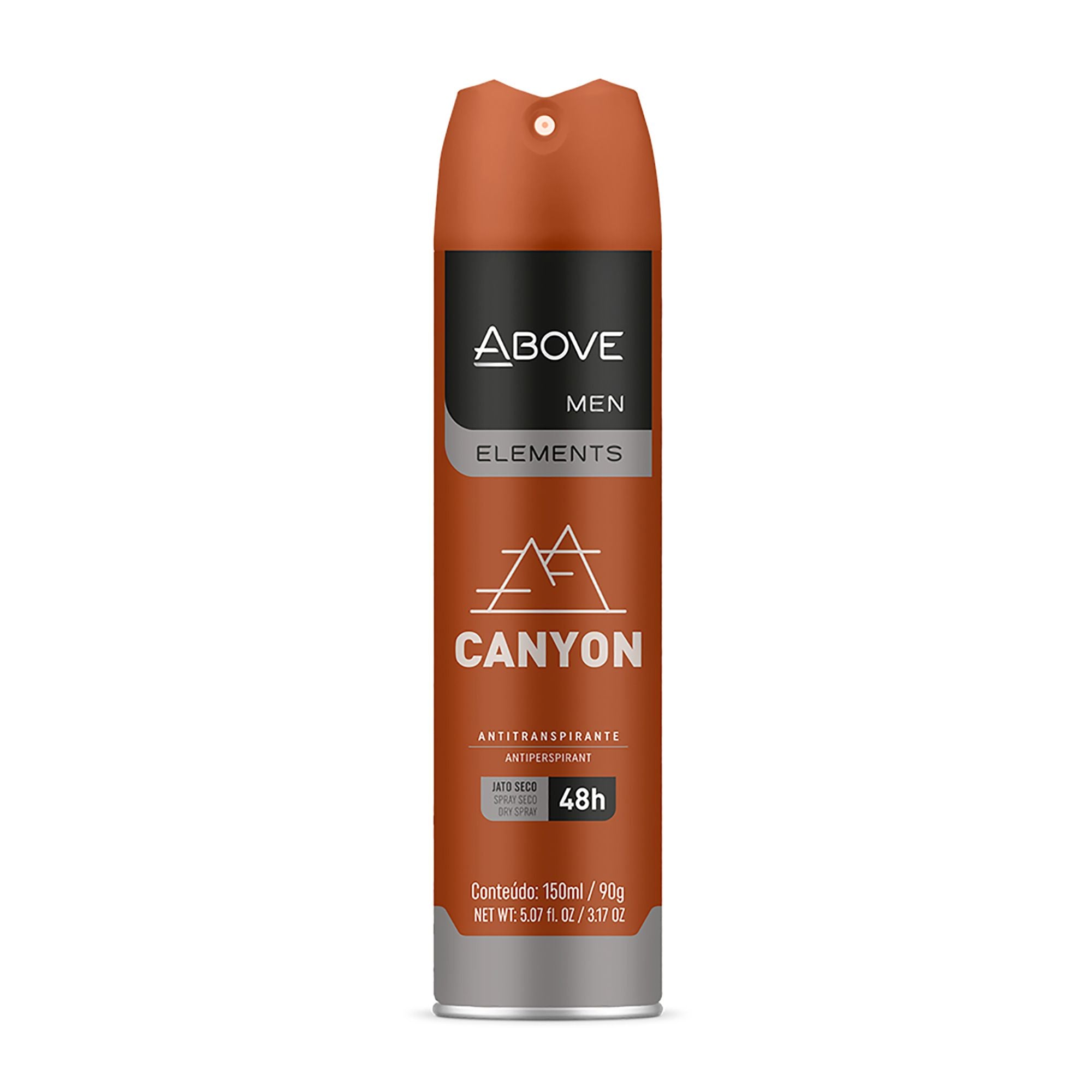 Above Canyon - 48 Hours Antiperspirant Deodorant - Dry Spray For Men - Notes Of Bergamot, Lemon And Apricot - Protects Against S